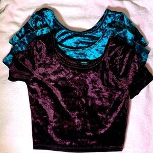 Velvet crop top bundle (3)